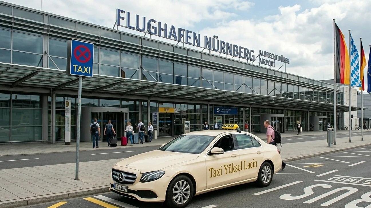 Premium Flughafentransfer mit dem Mercedes V-Klasse Großraumtaxi zum Airport Nürnberg
